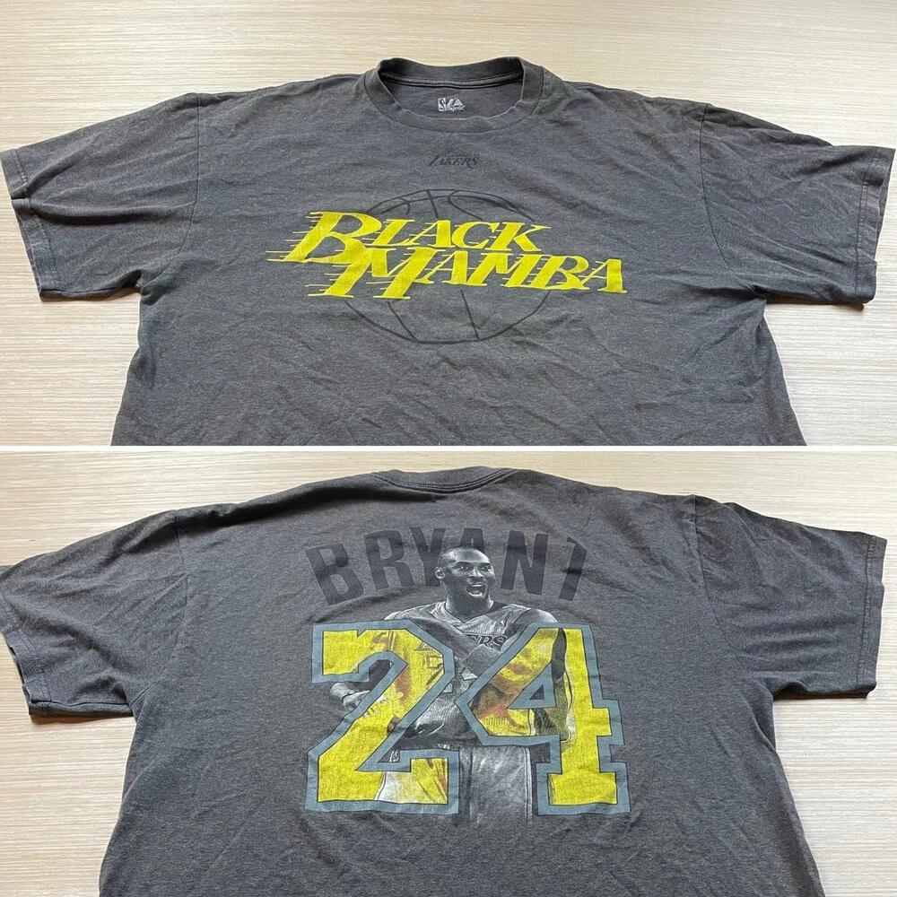 Y2K Kobe Bryant Black Mamba Los Angeles Lakers T Shirt Majestic Xl Mens